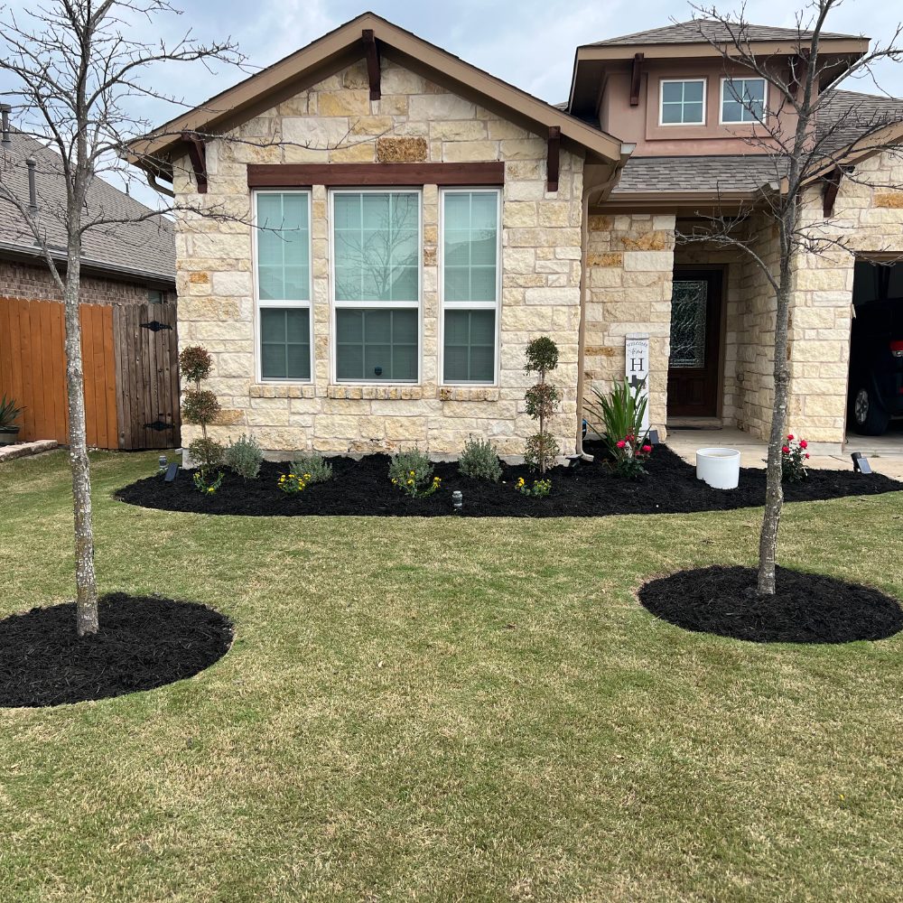 Troops Mowing customer yard
